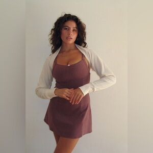 Frankie’s Bikinis Chocolate Valentina Terry Polka‎ Dot Dress Large